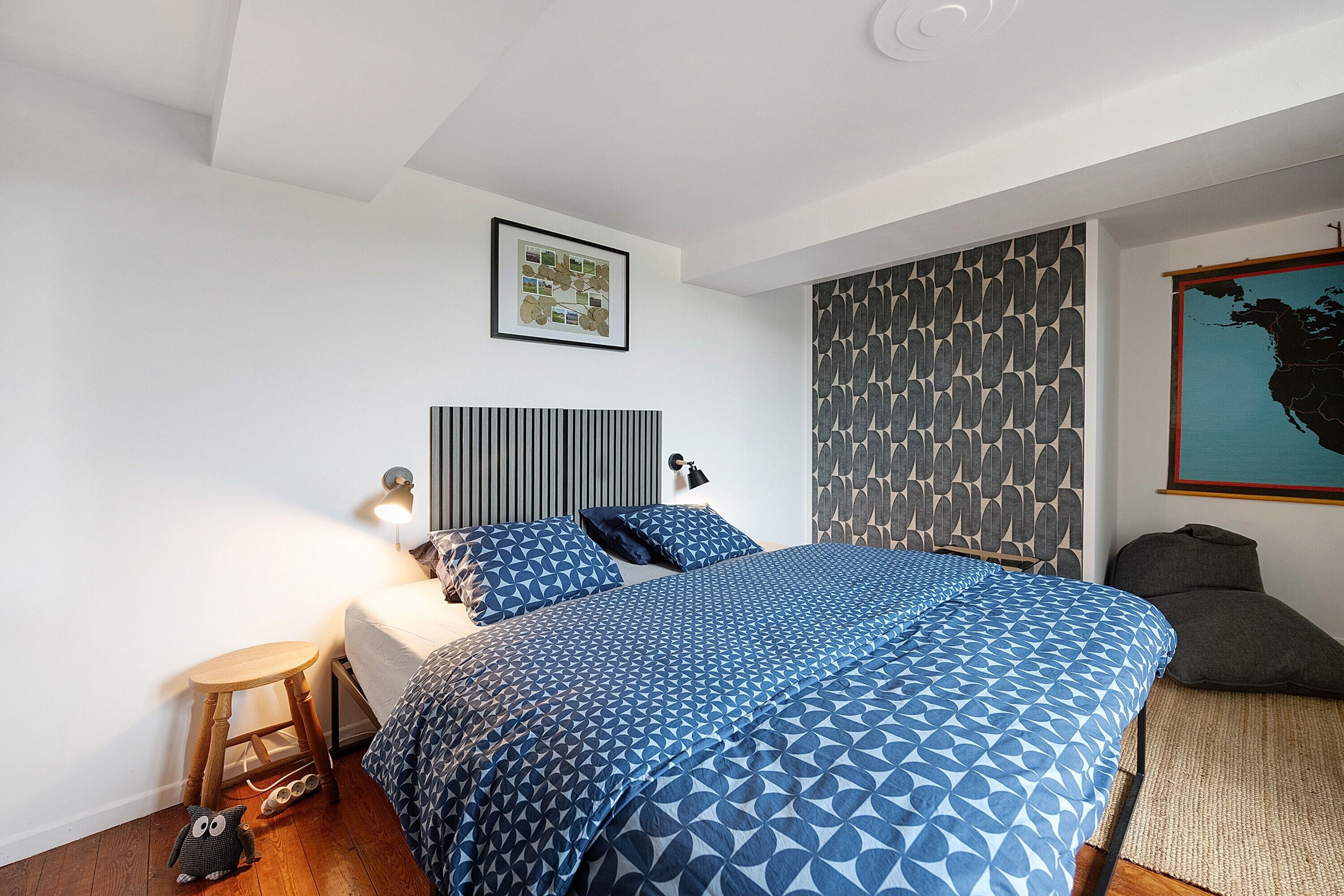 2 slaapkamers, een strijkplank/strijkijzer, wifi, beddengoed