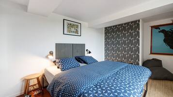 2 slaapkamers, een strijkplank/strijkijzer, wifi, beddengoed