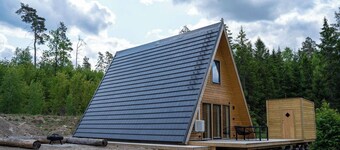 A Frame Cottage Surrounded by a Forest, Incl Sauna