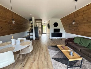 House, 2 Bedrooms, Balcony | Living room - A Frame Cottage Surrounded by a Forest (Kallinge)