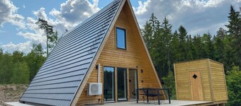 A Frame Cottage Surrounded by a Forest, Incl Sauna