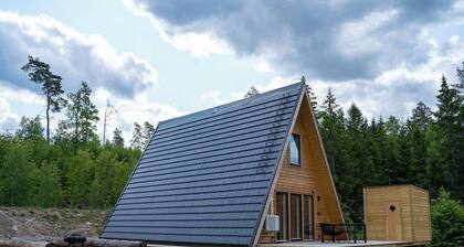 A Frame Cottage Surrounded by a Forest, Incl Sauna