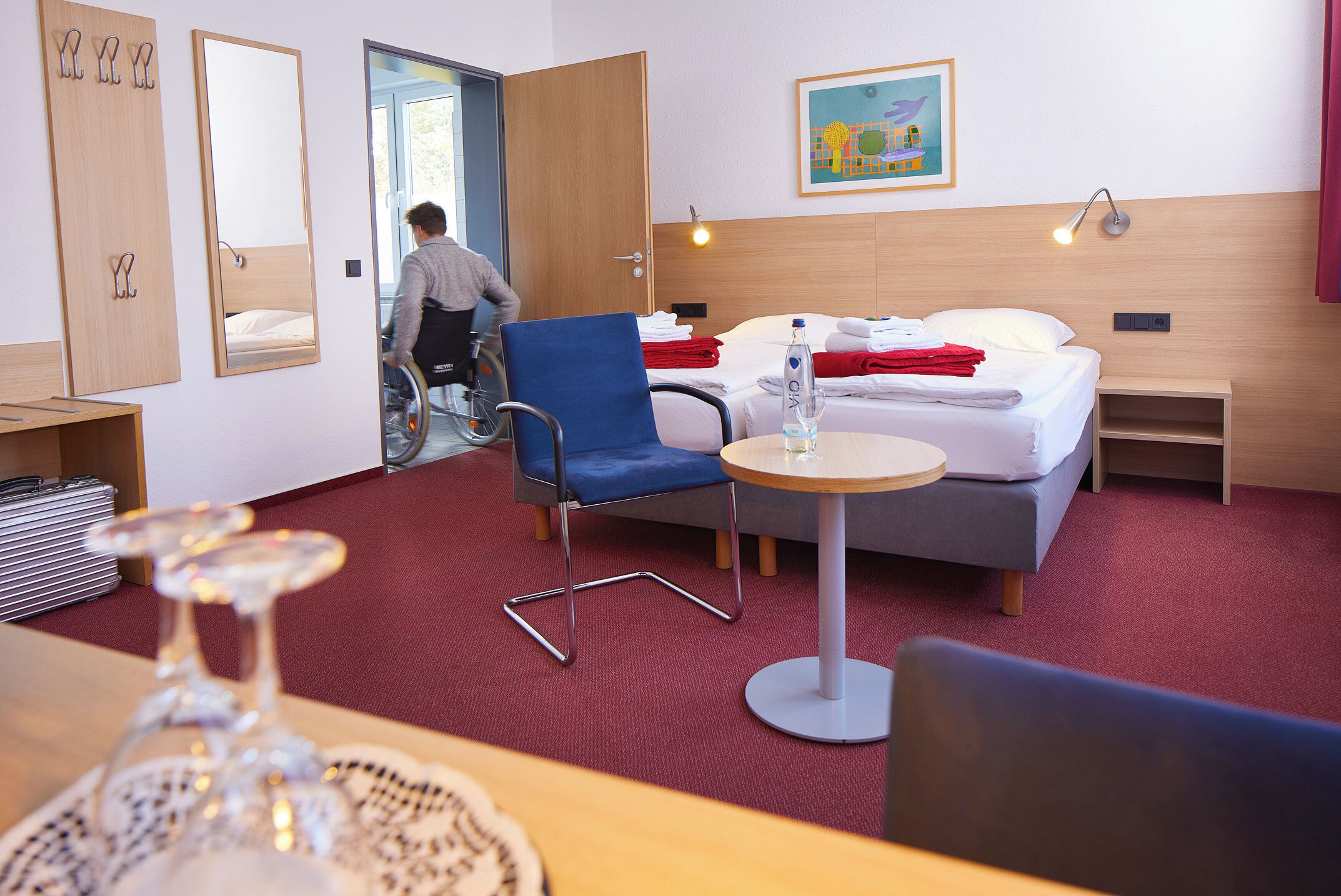 Basic Double or Twin Room | Desk, laptop workspace, blackout curtains, iron/ironing board