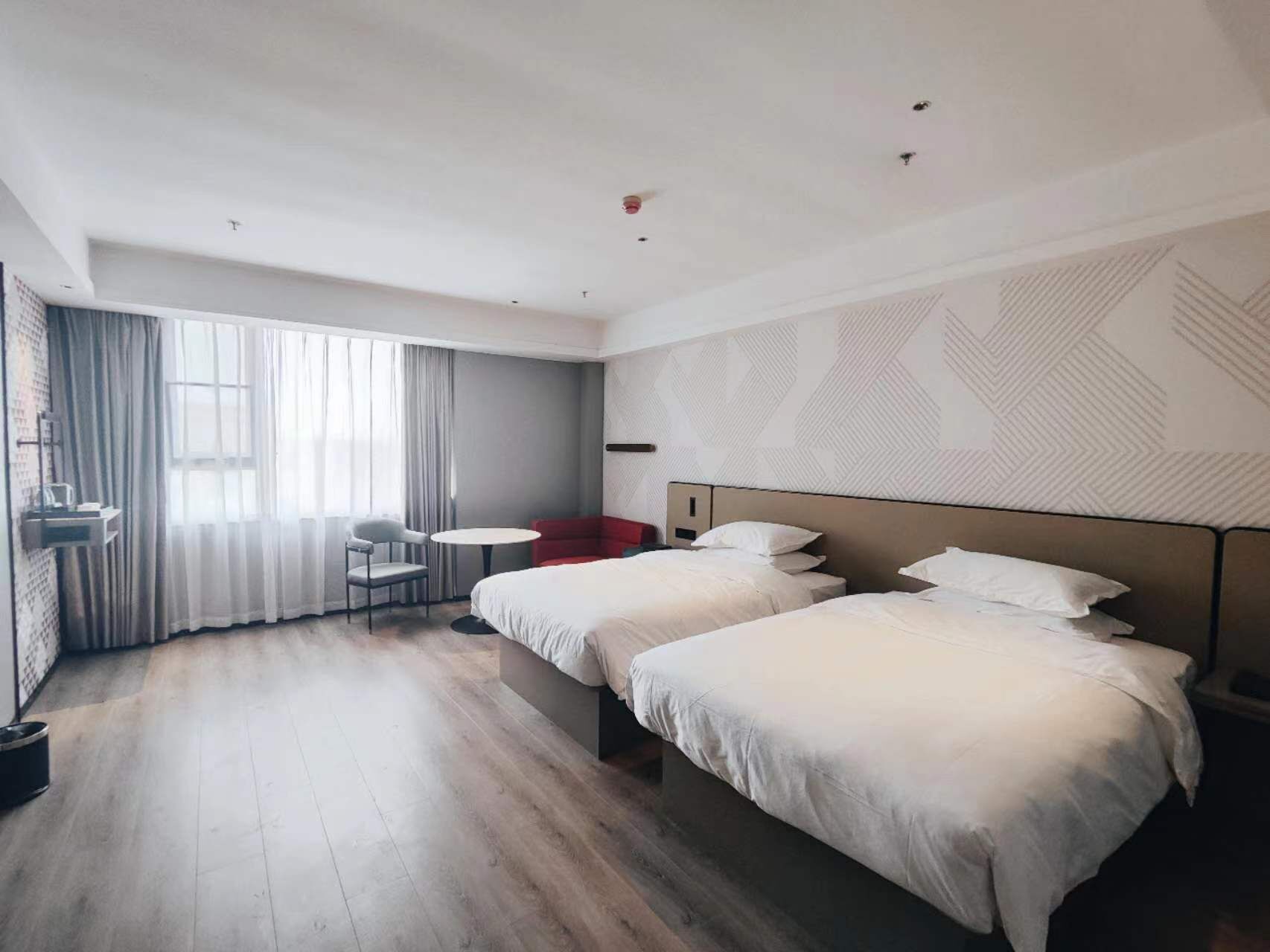 Quarto duplo empresarial, vista para a cidade