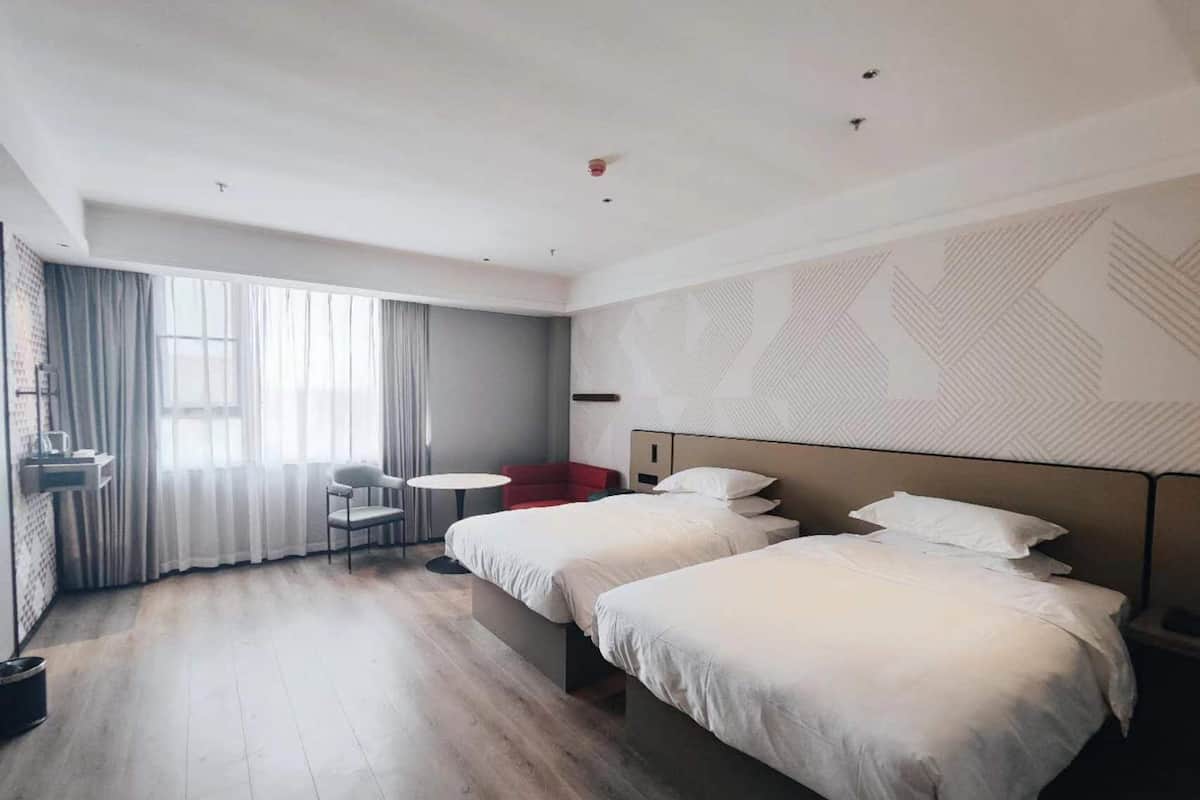 Quarto duplo empresarial, vista para a cidade