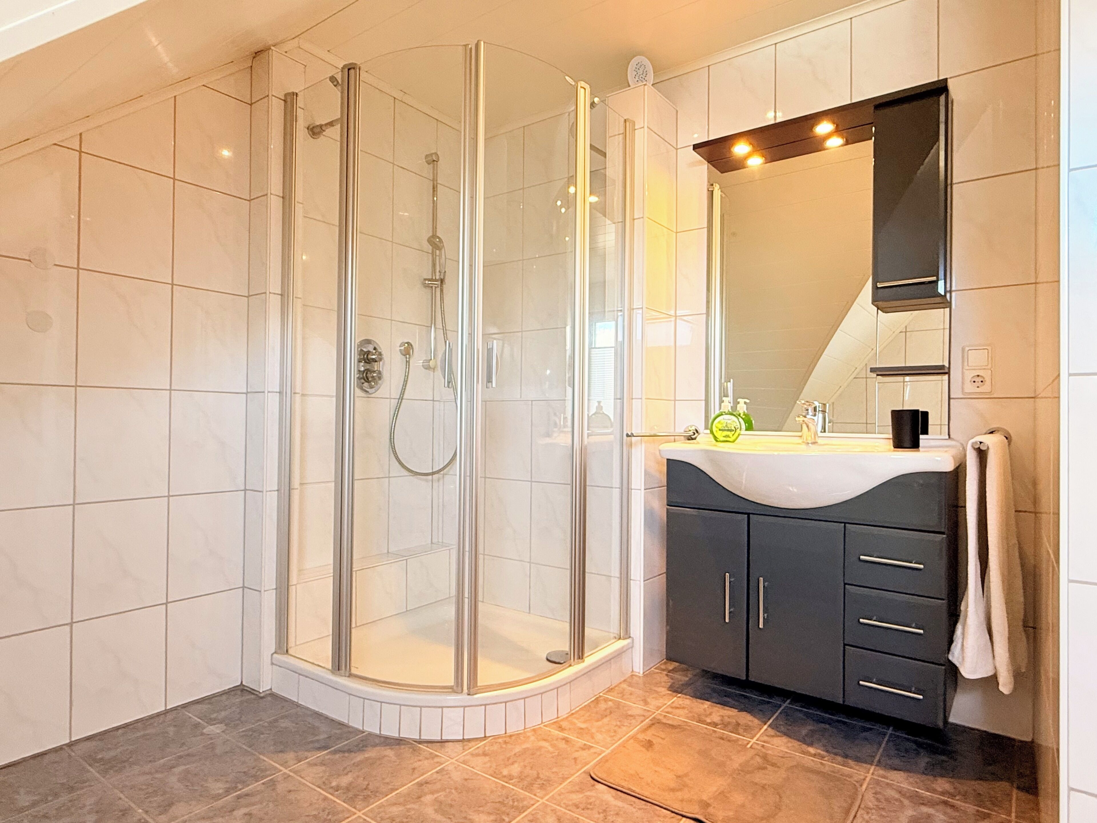 Towels, soap, toilet paper