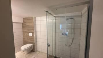 Shower, hair dryer, soap