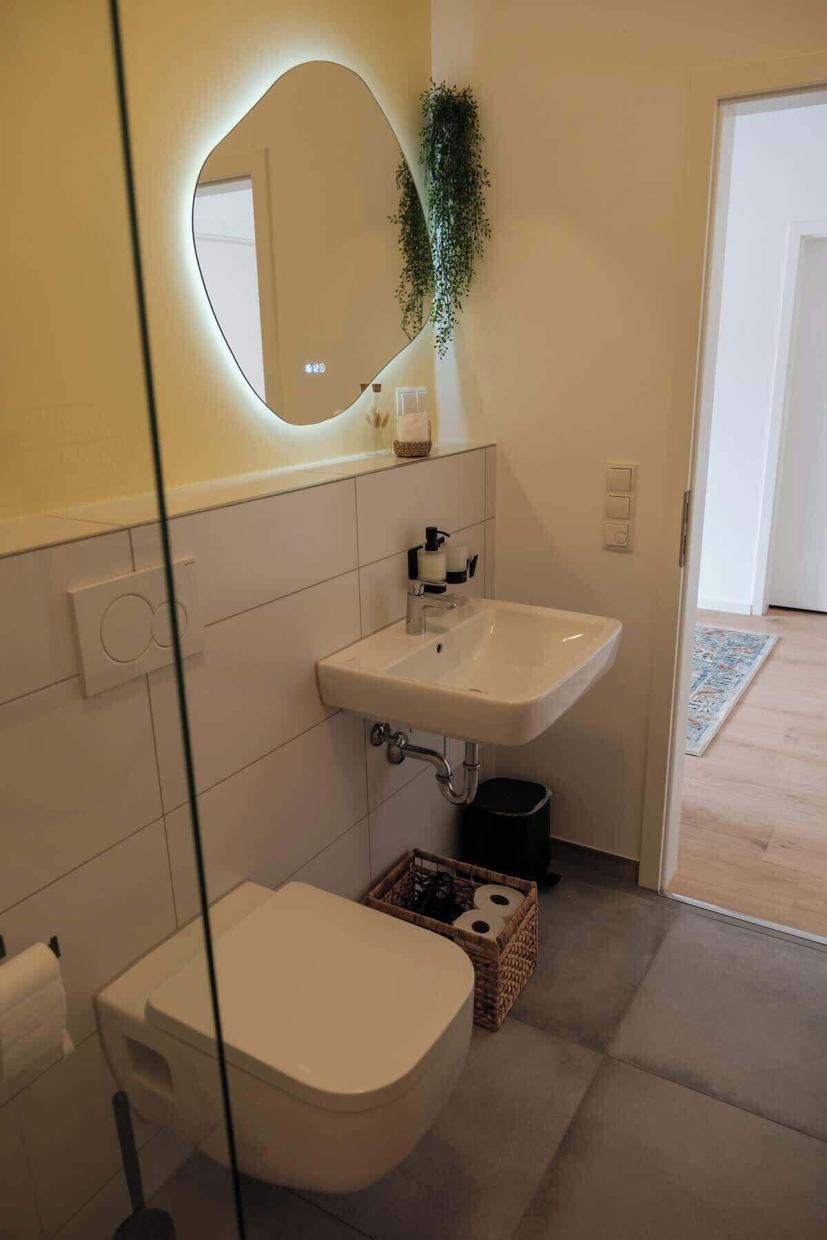 Een douche, een haardroger