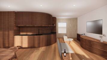 Luxury-Suite, Balkon, Meerblick | Wellness