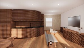 Luksussuite, balkong, sjøutsikt | Spa