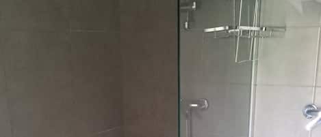 Hair dryer, towels, toilet paper