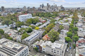 Aerial view - Boutique Crown Loft Studio • CBD • AC + Smart TV (Surry Hills)