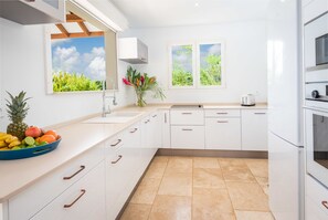 Fridge, microwave, oven, dishwasher - 4-star Creole-inspired villa with pool - sleeps 6 (Le François)