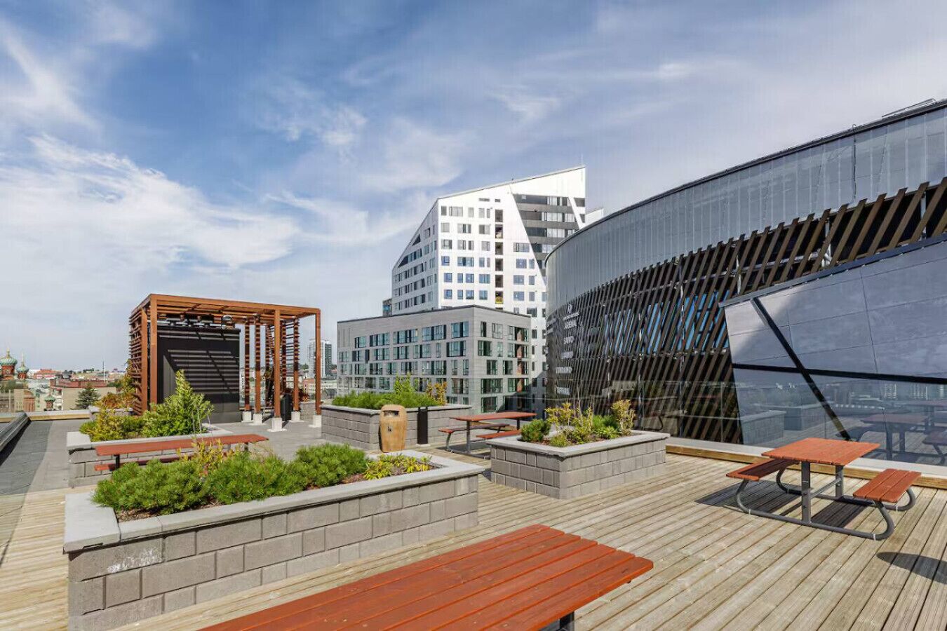 屋外ダイニングエリア