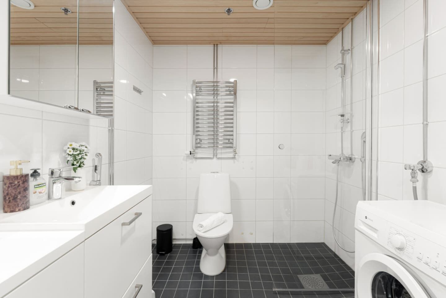 Hair dryer, towels