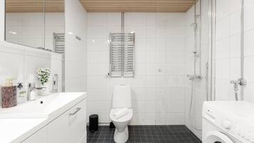 Hair dryer, towels