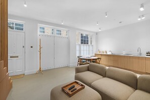 Standard House | Living area | 42-inch Smart TV with digital channels, Netflix, streaming services - The Sherlock Luxury Mews Designer 2 Bdr (London)