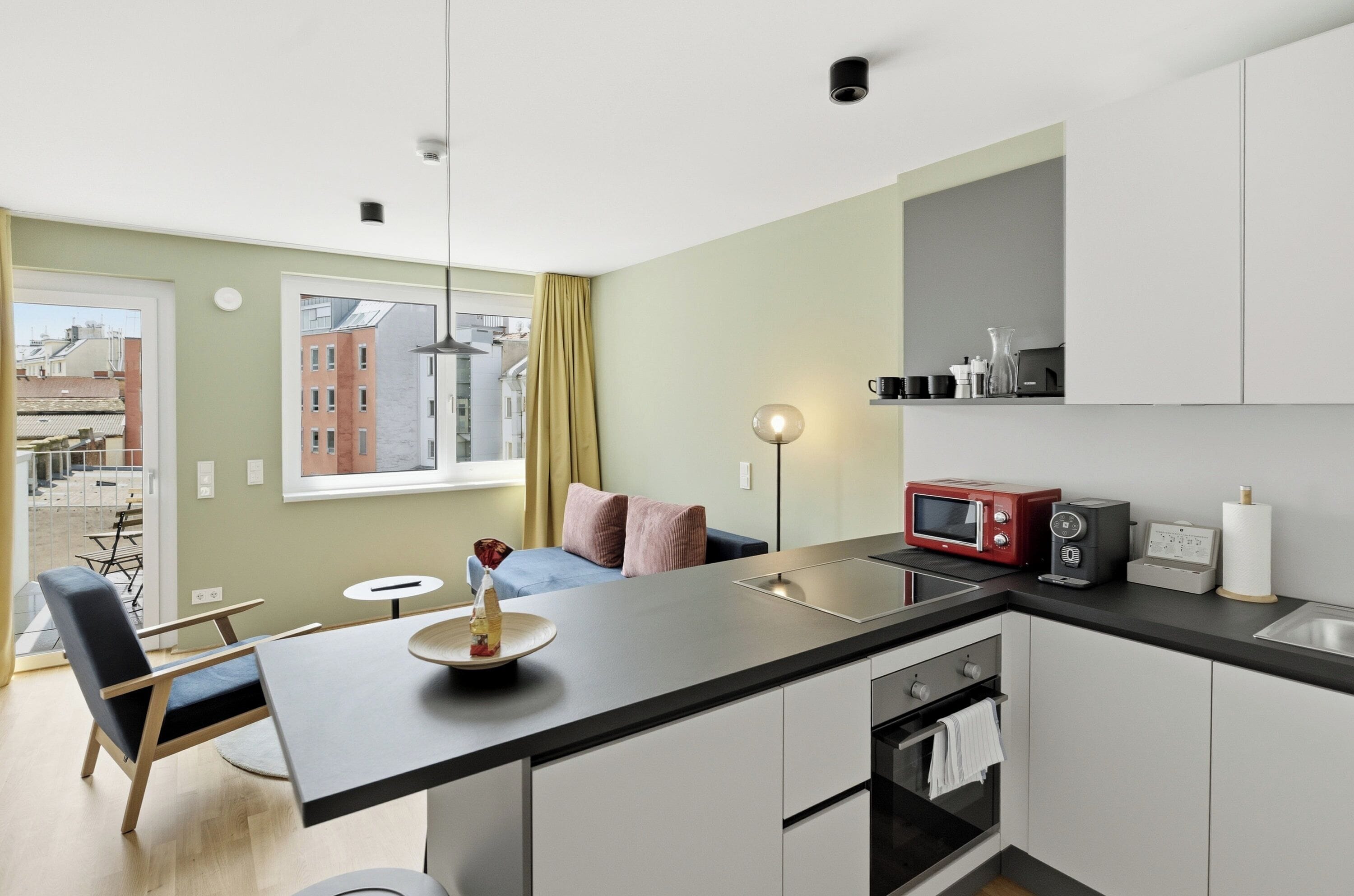 Comfort Apartment | Private kitchen | Full-sized fridge, microwave, stovetop, dishwasher