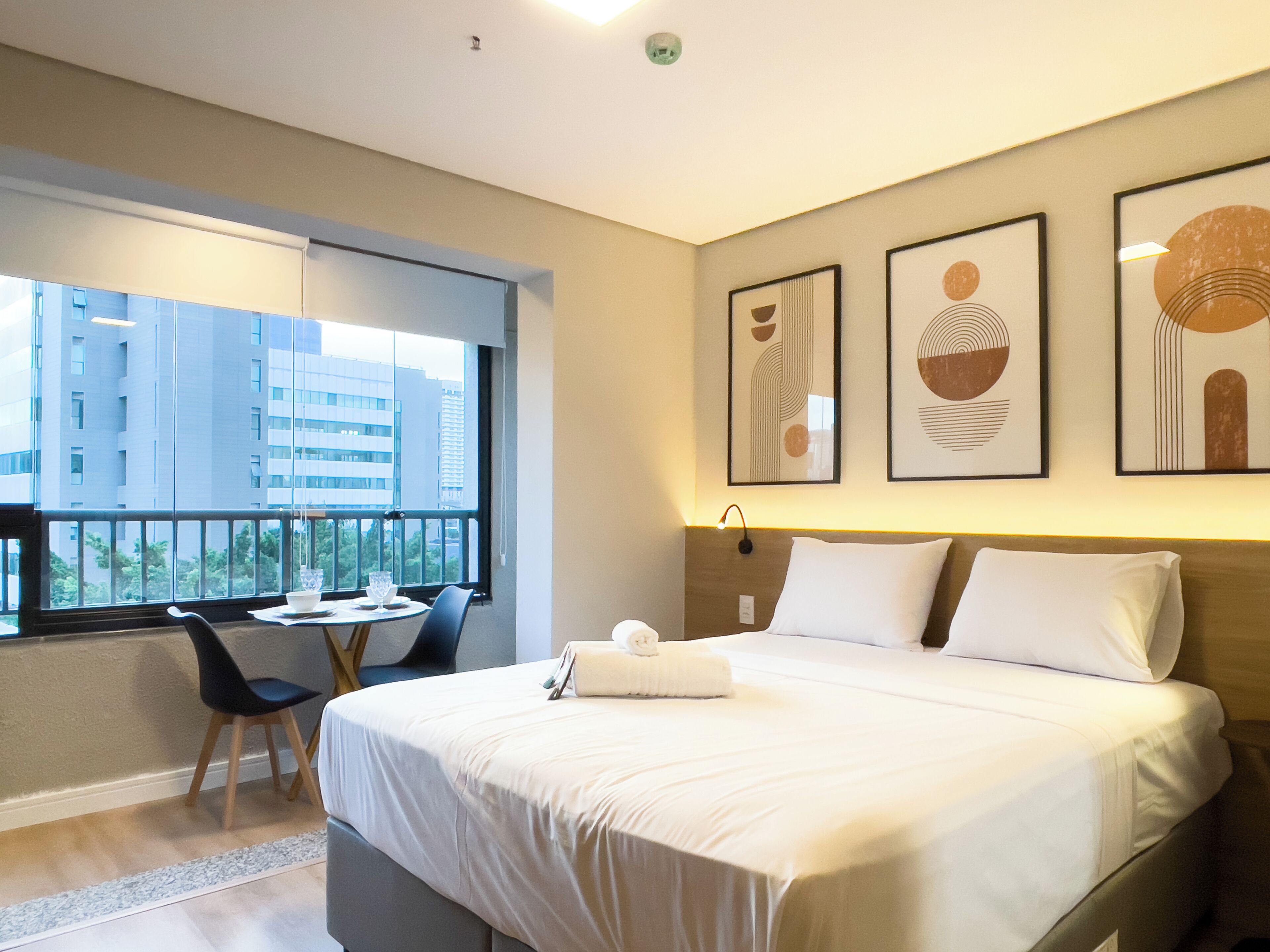 Studio | Hypo-allergenic bedding, blackout curtains, iron/ironing board