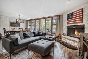 TV, fireplace - Beautiful 2BR/2BA condo in Keystone, offering a tranquil mountain retreat (Keystone)
