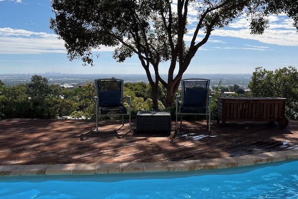 Poolside views across Perth... unwind above the City.