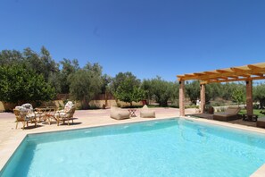 Outdoor pool - Gravanis Resort Luxury Villa with Private Pool in 30Acre Olive Grove near Athens (Sykamino)