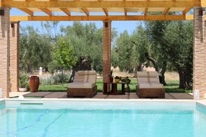 Outdoor pool - Gravanis Resort Luxury Villa with Private Pool in 30Acre Olive Grove near Athens (Sykamino)