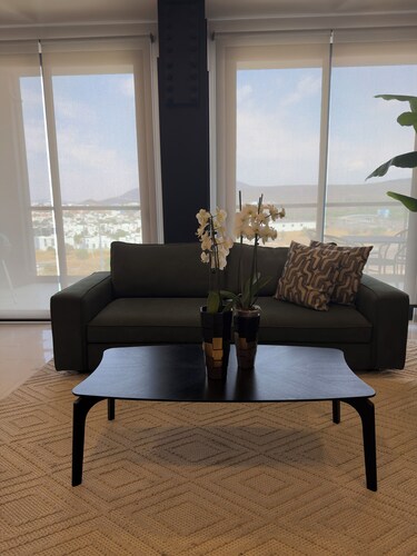 Cozy and modern apartment.