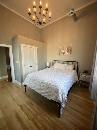 Unwind at De Jean Loft above Kickapoo Hardware in downtown La Farge!