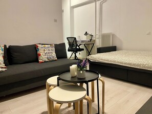 Iron/ironing board, WiFi, bed sheets - Charming nest in enjoyable Athina, centrally located with cool AC breeze! (Athina)