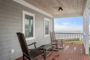 Terrace/patio - Wharfside Watch – NEW Oceanfront Home! (Blue Hill)