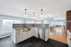 Fridge, microwave, oven, stovetop - Wharfside Watch – NEW Oceanfront Home! (Blue Hill)