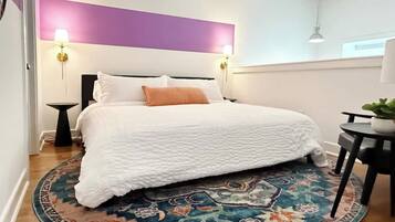 Iron/ironing board, travel crib, WiFi, bed sheets