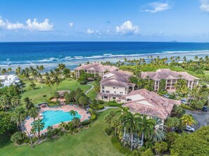 Exterior -  DUAL Ocean Views! Beachfront Gem • Pool, Hot Tub • Steps to Sand & Dining (Christiansted)