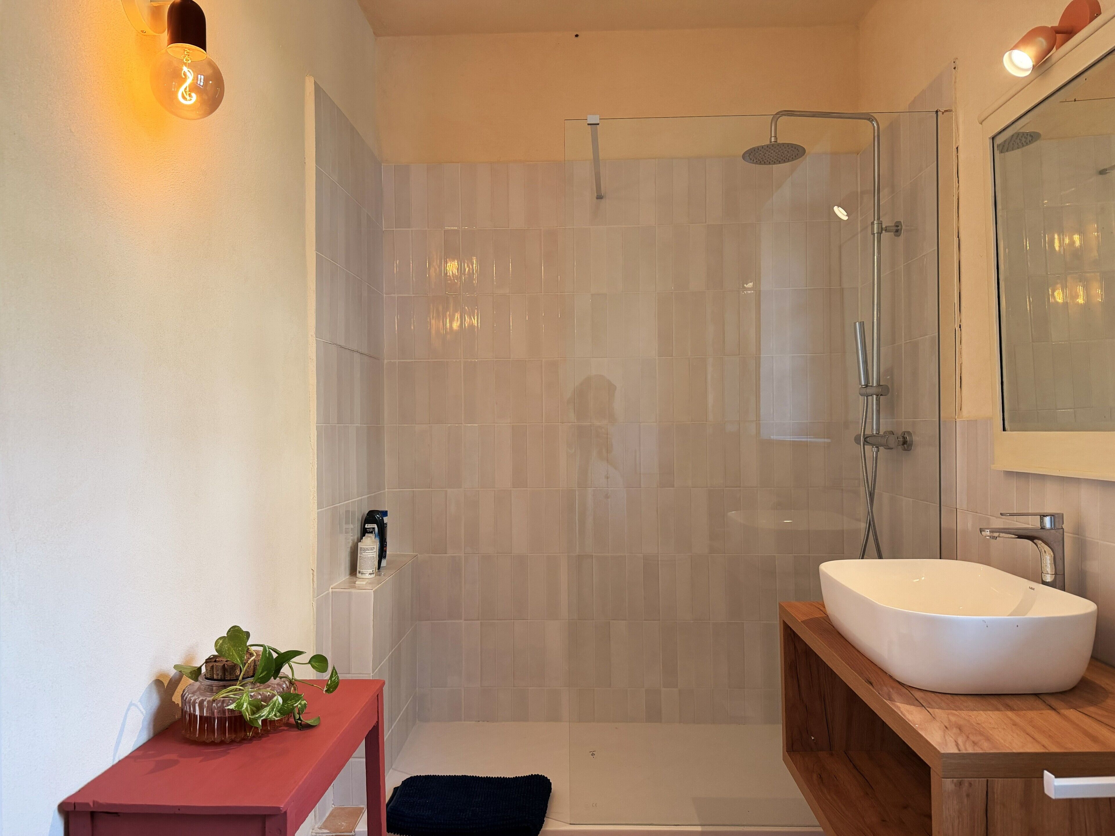 Dusche, Haartrockner, Bidet, Handtücher