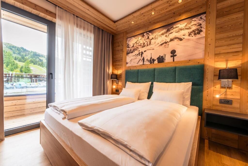 Familienapartment, Balkon, Bergblick