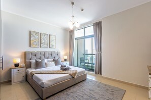 1 bedroom, iron/ironing board, free WiFi, bed sheets - Chic High-Floor 1BR in The Greens | Skyline Views (Dubai)