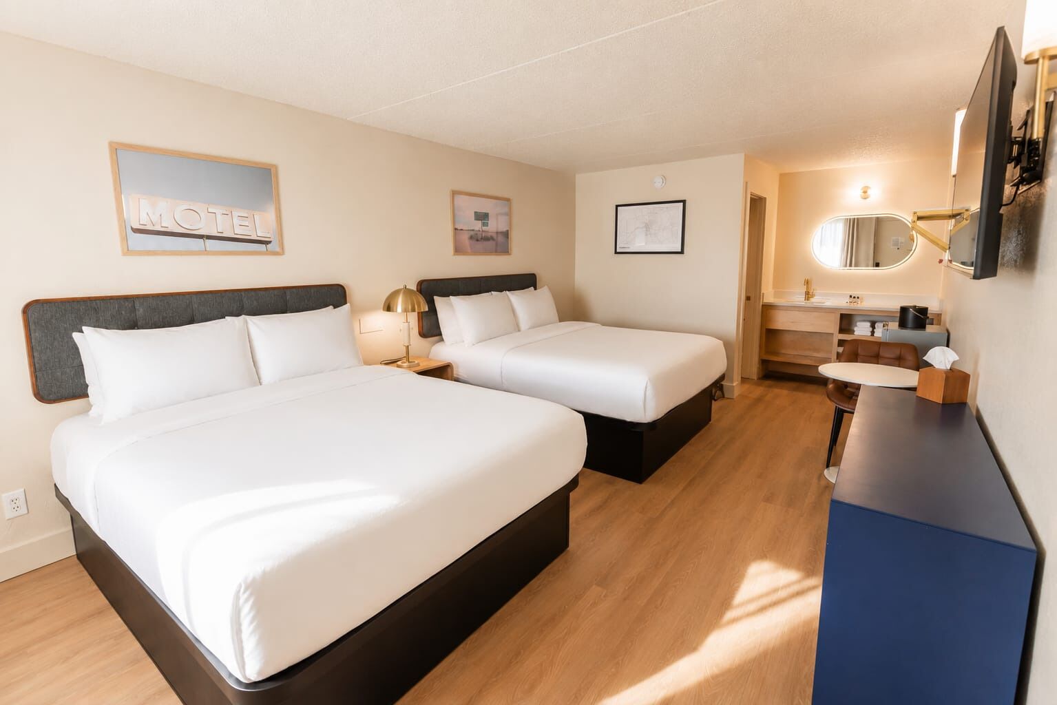 Classic Double Room, 2 Queen Beds | Desk, laptop workspace, WiFi (free)