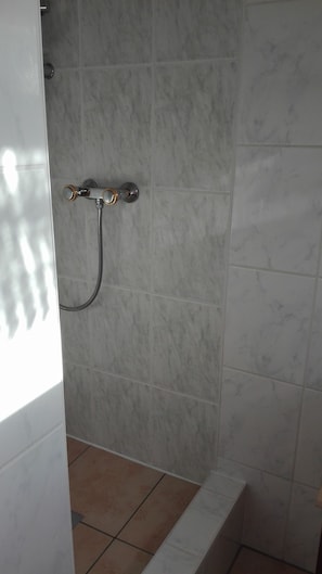 Shower, hair dryer, towels, soap - Vacation home Altwarp Meerblick, Mecklenburg- Vorpo, dog allowed, 2 persons (Altwarp)