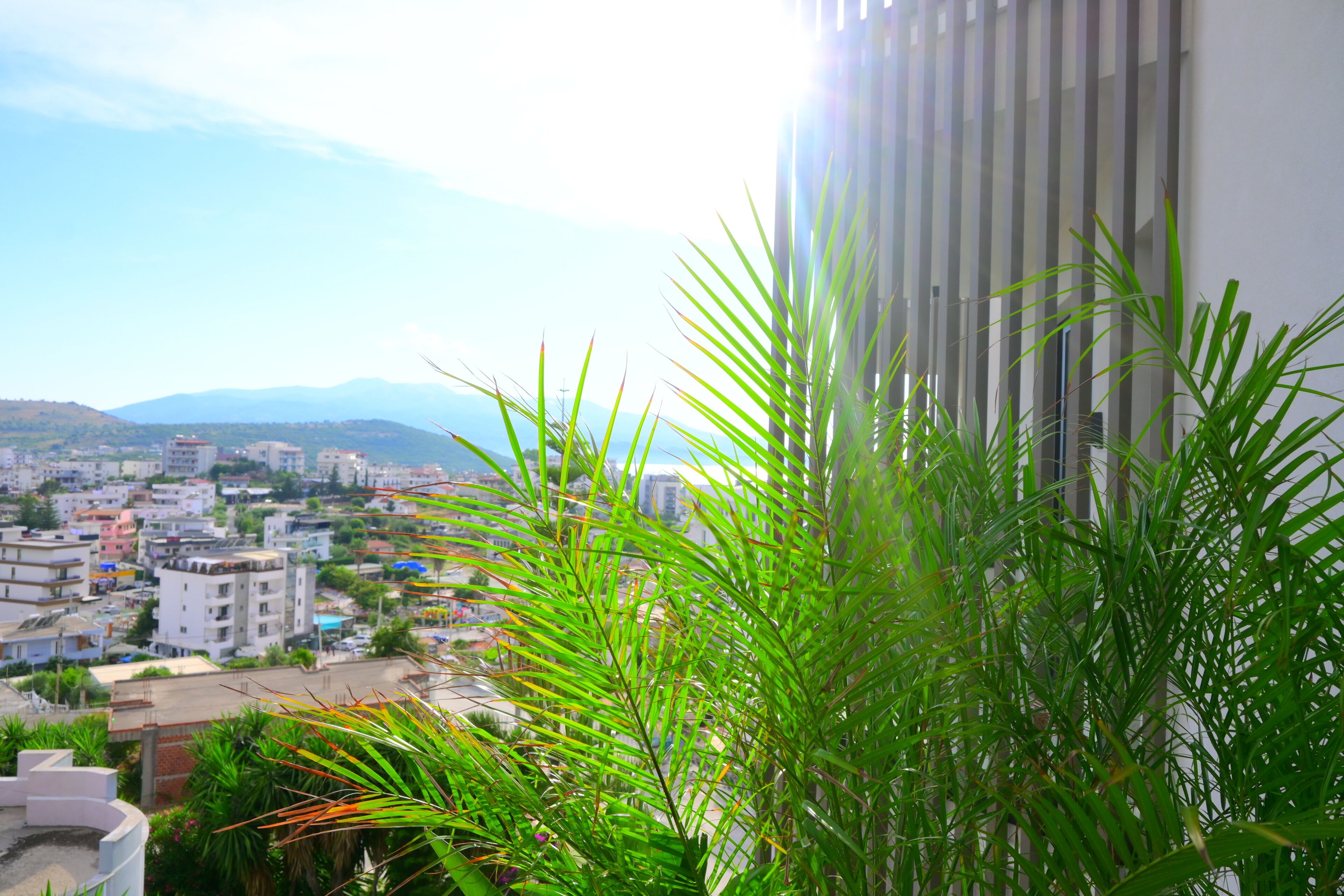 Blick vom Balkon