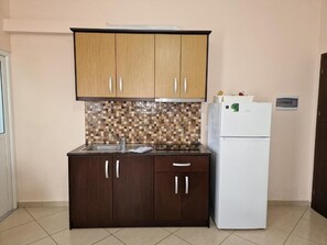 Economy Double Room, Balcony, Lake View | Private kitchen | Fridge