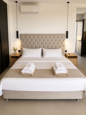 Junior Suite, Lanai, Partial Sea View | In-room safe, desk, laptop workspace, soundproofing - Mat Suites (Rhodes)