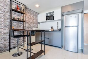 Fridge, microwave, stovetop, coffee/tea maker - ¡Loft in Santa Lucía! 3 guests, GYM, Pool, Parking (Monterrey)