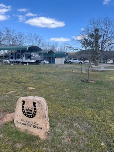 Covered RV Spaces by the Brazos River