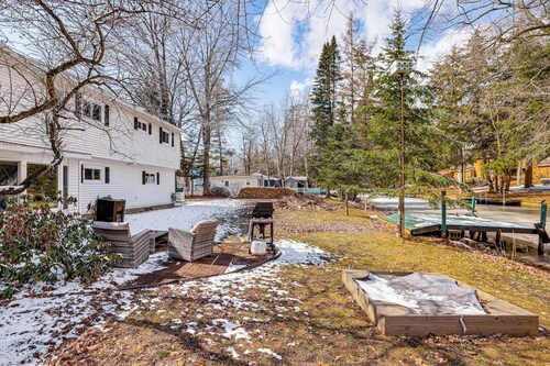 Private Boat Dock at Waterfront Lake Mitchell Home