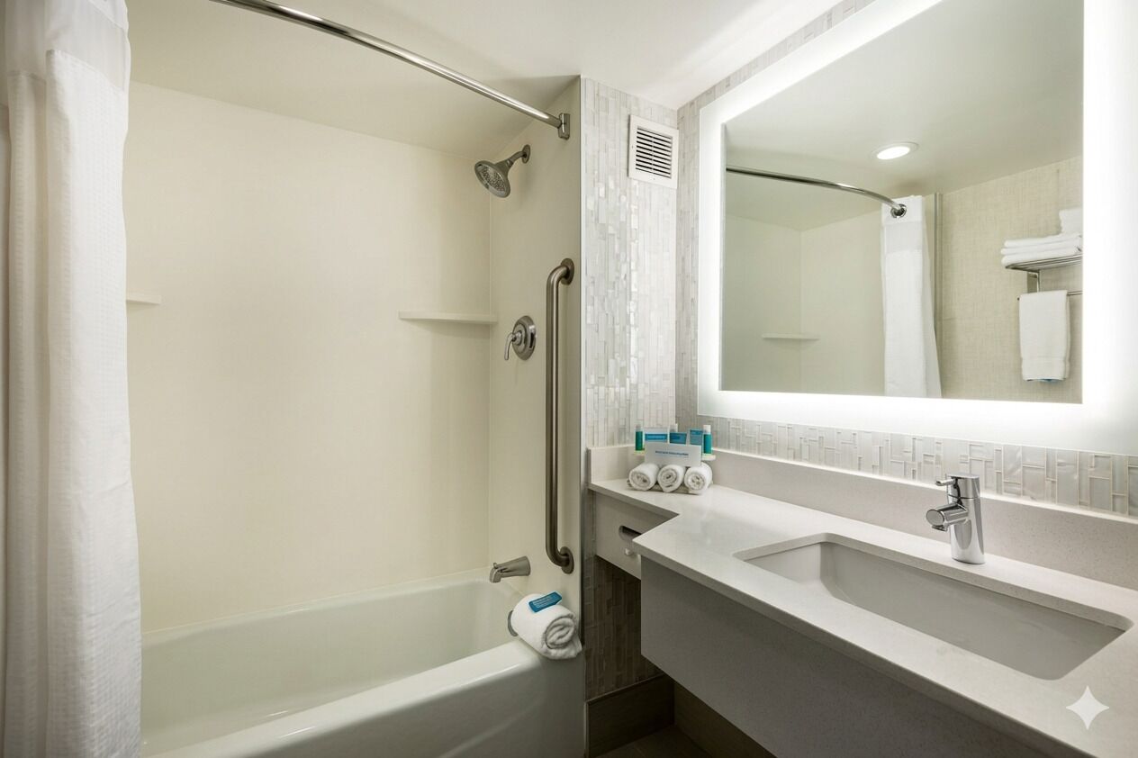Hair dryer, towels