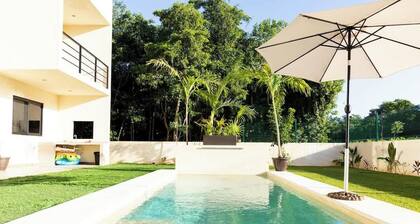 Family Villa w/ Private Pool + Rooftop • BeachClub