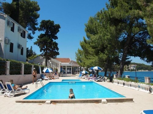 Apartment F6 with pool near beach in Lumbarda, island Korcula, Croatia