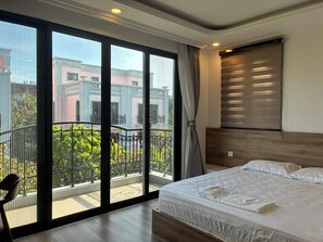 Deluxe-huvila, parveke, kaupunkinäköala