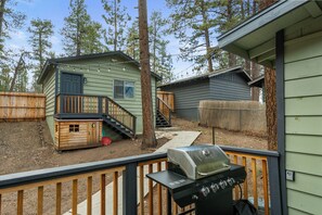 Basic House, Patio, Mountain View | Property grounds - The Hideaway (Big Bear Lake)